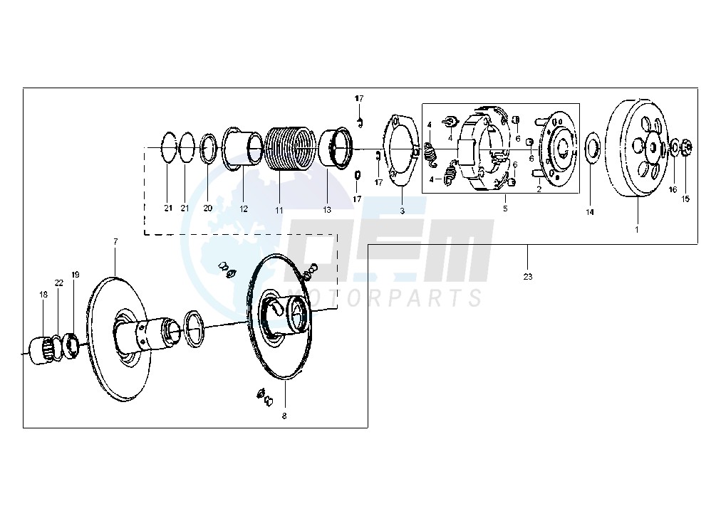 DRIVEN PULLEY blueprint