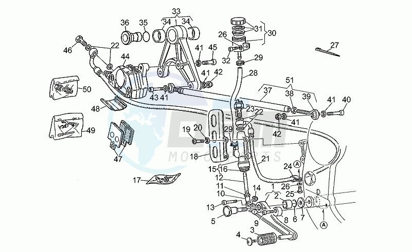 Rear brake system image