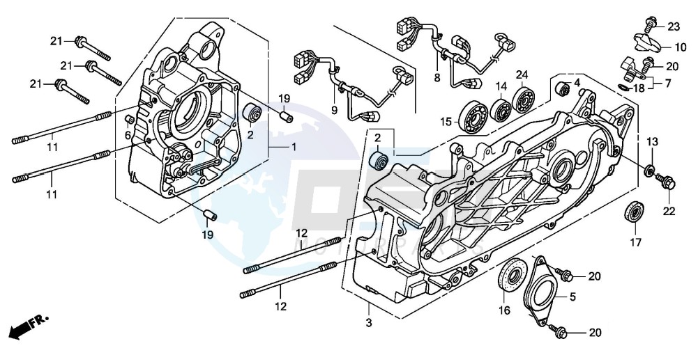 CRANKCASE (FES1257/A7)(FES1507/A7) blueprint