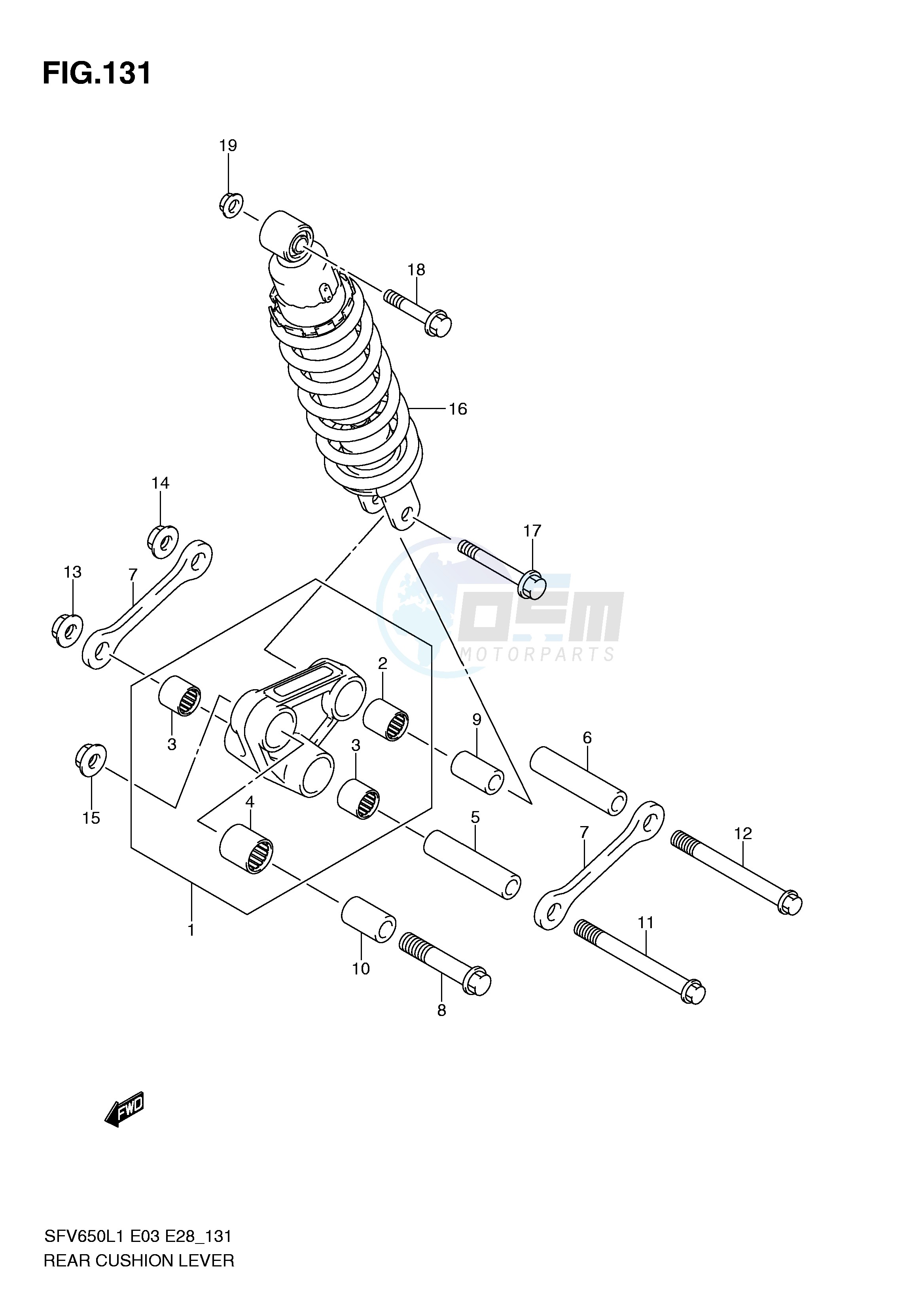 REAR CUSHION LEVER (SFV650AL1 E28) image