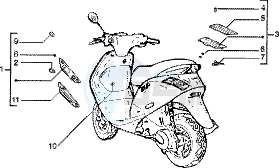 Front and rear blinkers blueprint