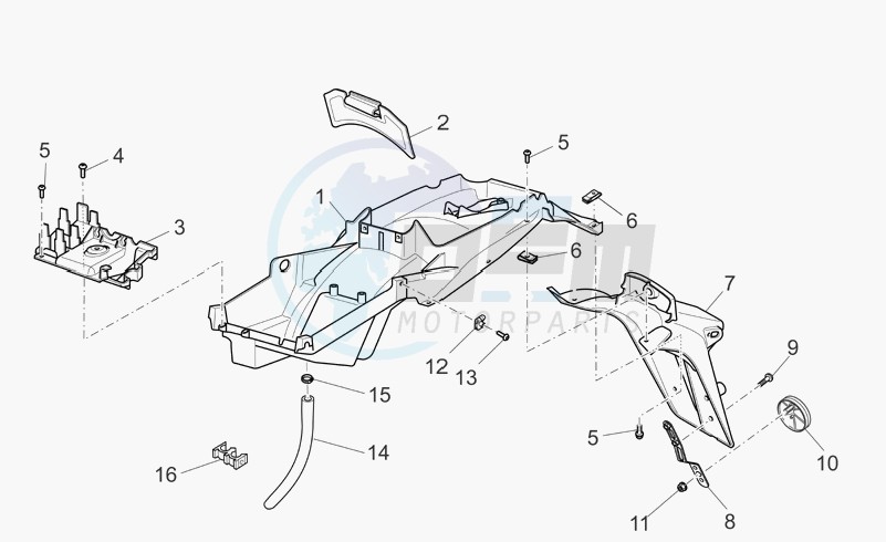 Rear body - mudguard blueprint