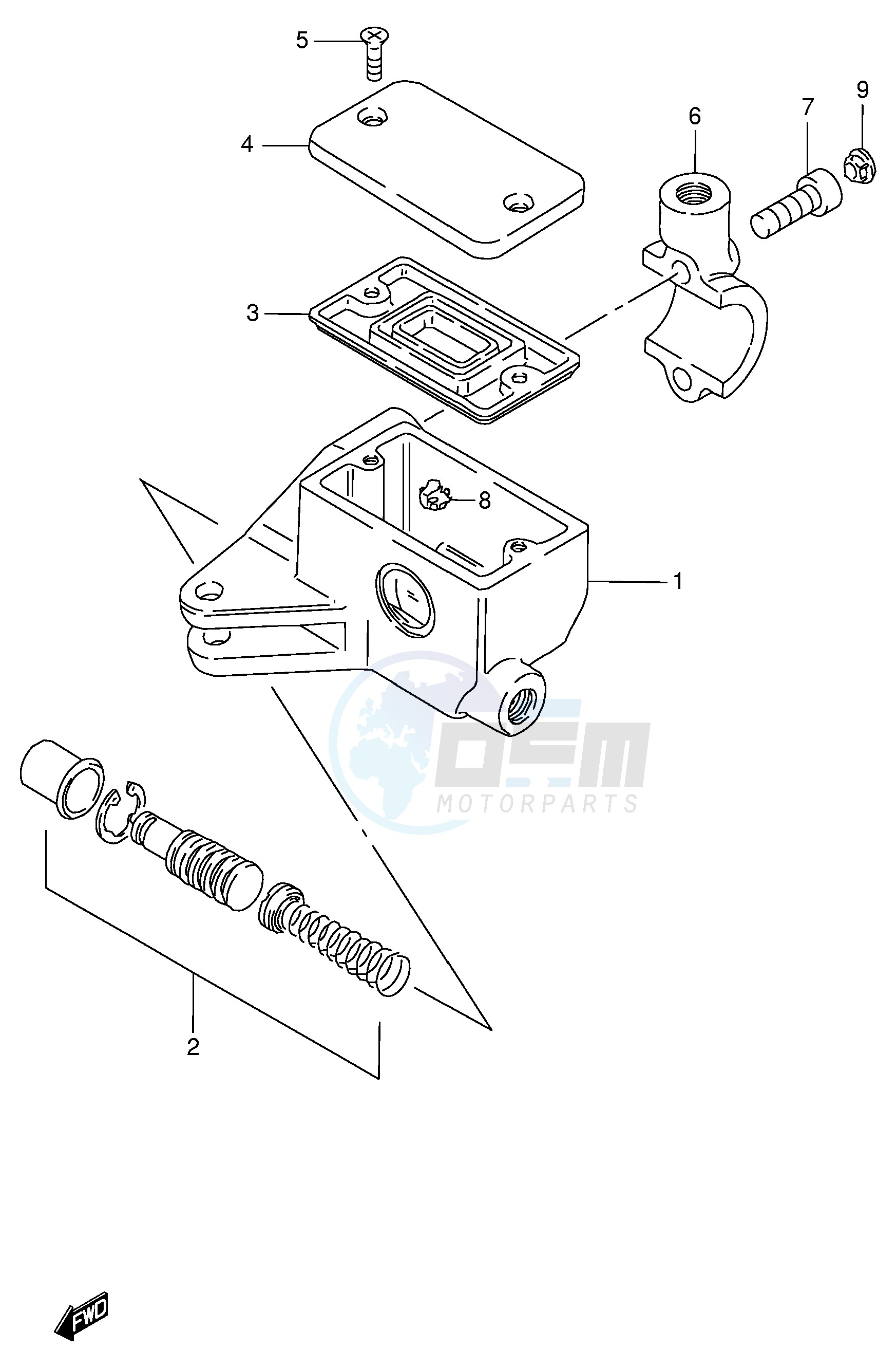 FRONT MASTER CYLINDER image