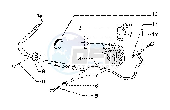 Caliper (Vehicle with rear hub brake) blueprint