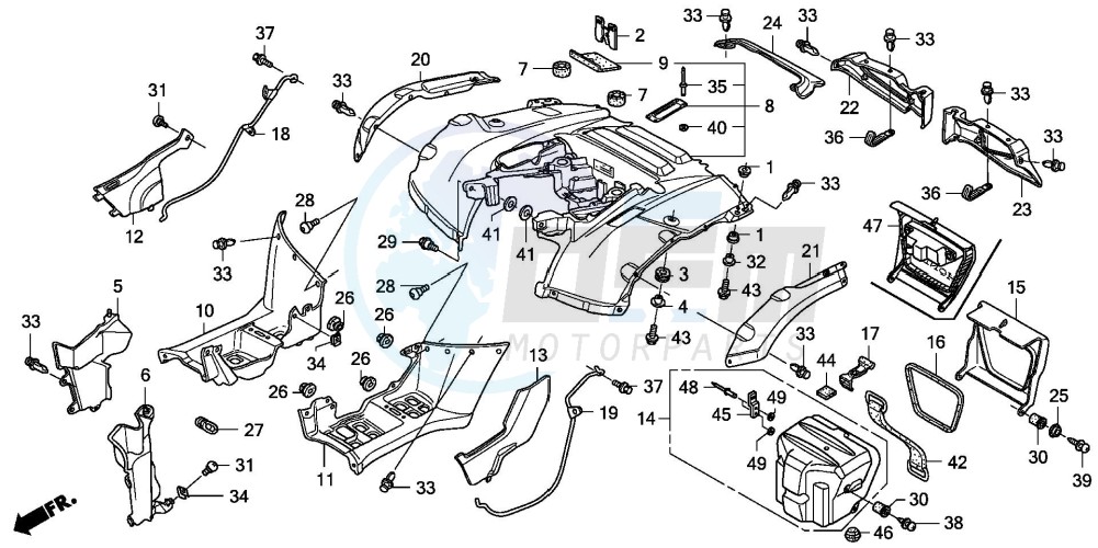 REAR FENDER (TRX500FA5/6/7/8) blueprint