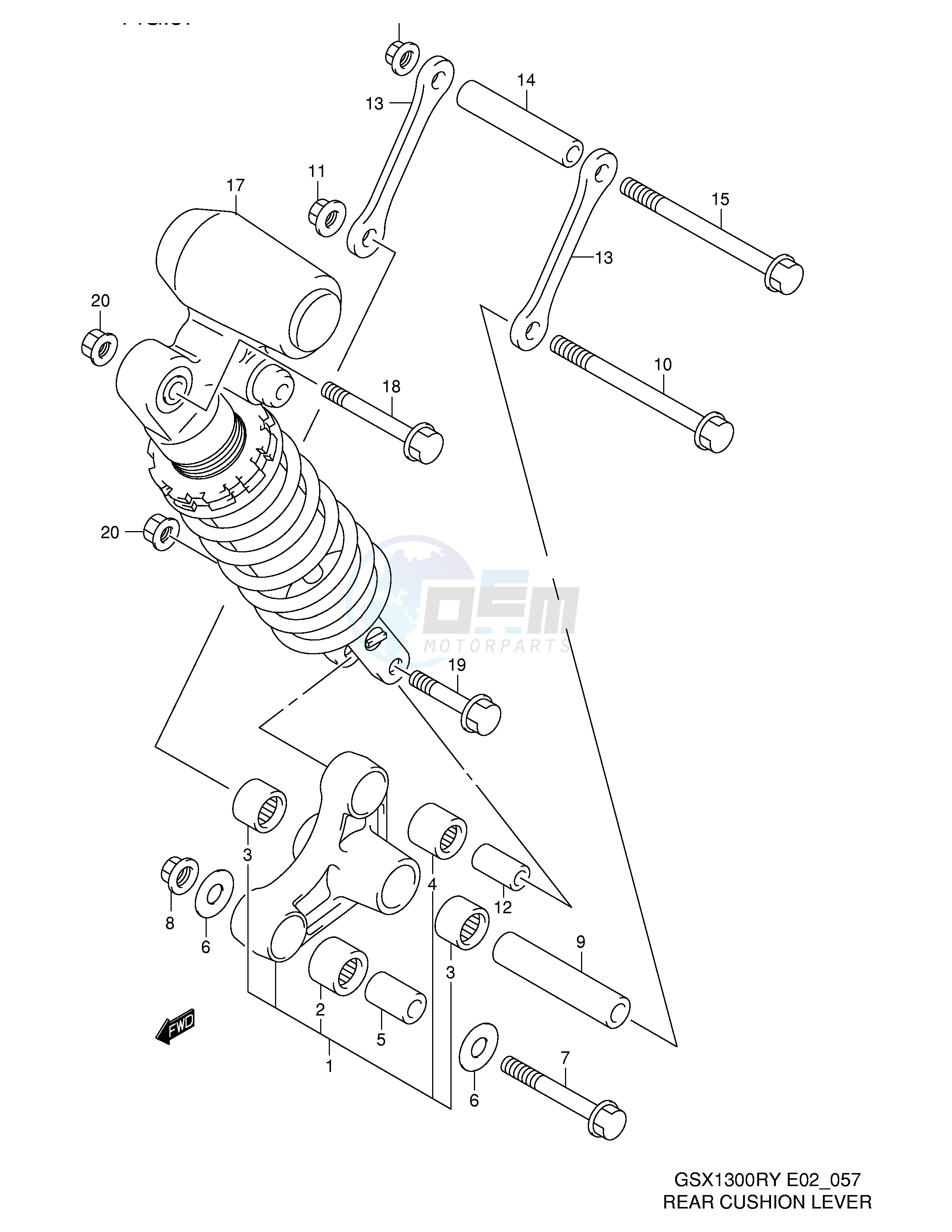 REAR CUSHION LEVER image