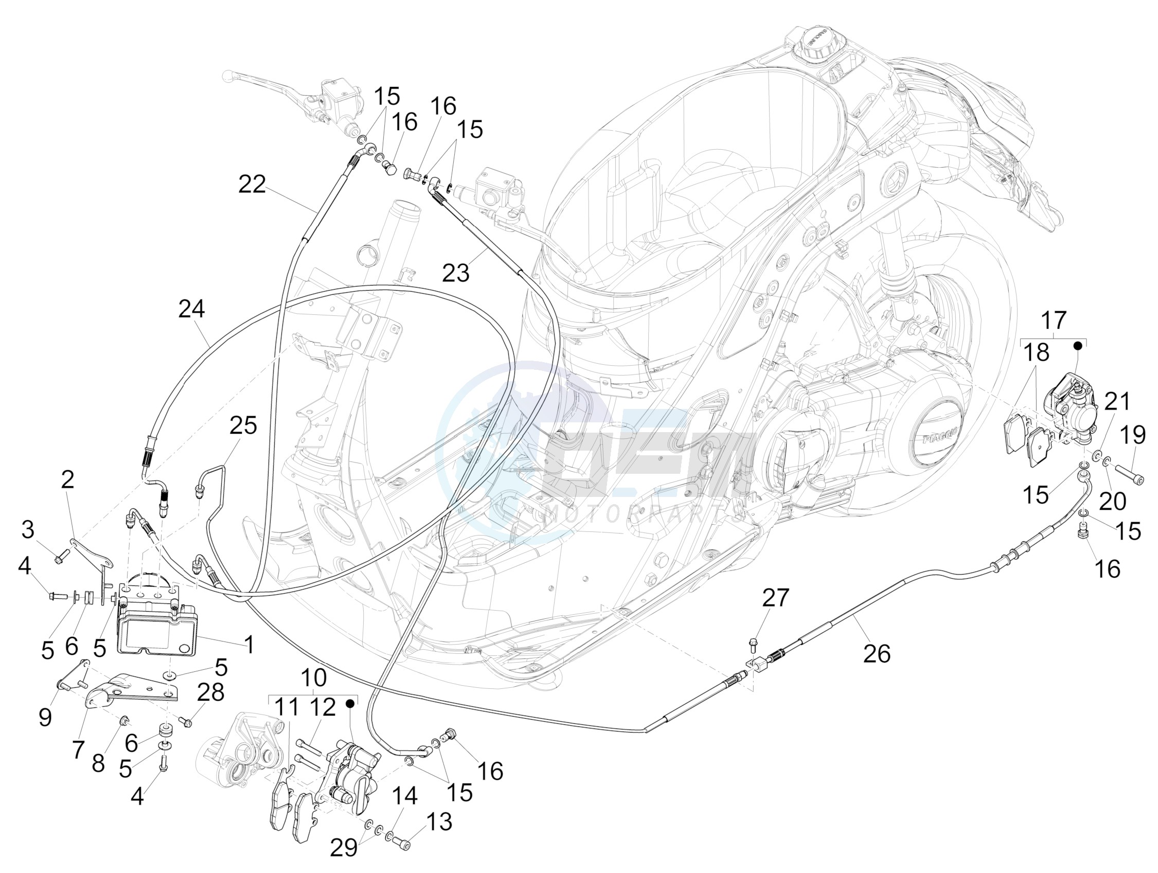 Brakes pipes - Calipers (ABS) image