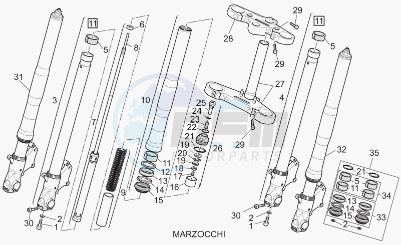 Marzocchi front fork II blueprint