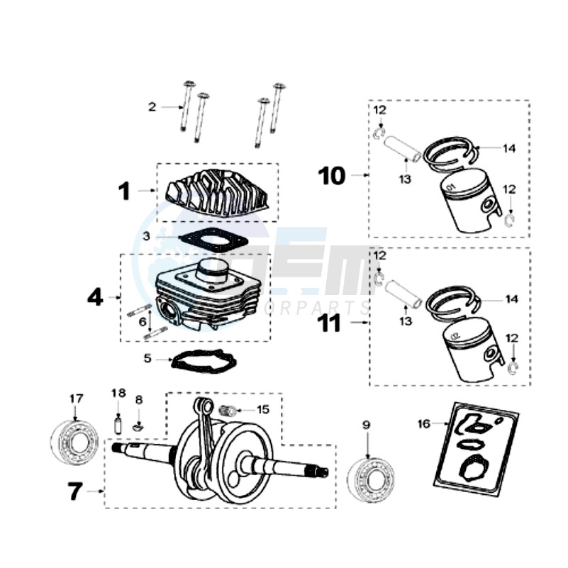 CRANKSHAFT AND CYLINDER image