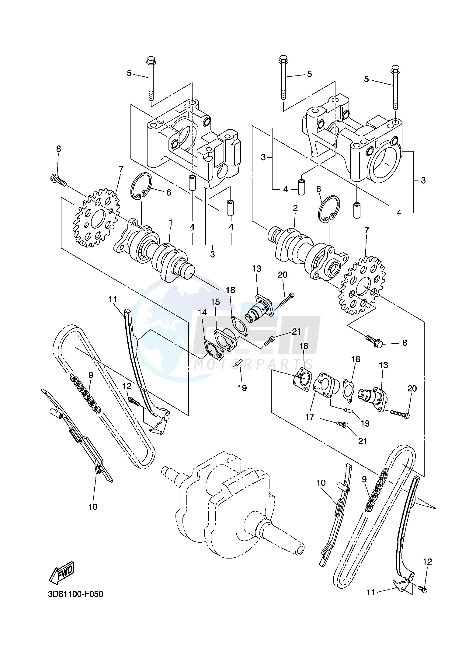 CAMSHAFT & CHAIN blueprint