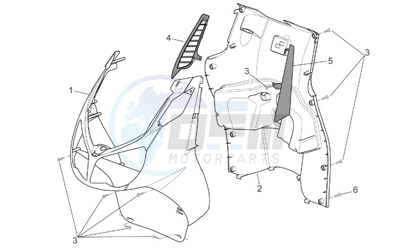 Front body - Internal shield blueprint