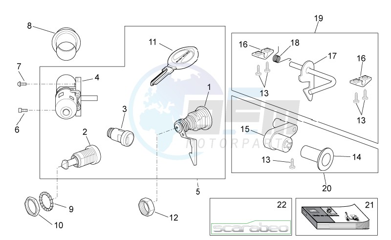 Decal - Lock hardware kit image