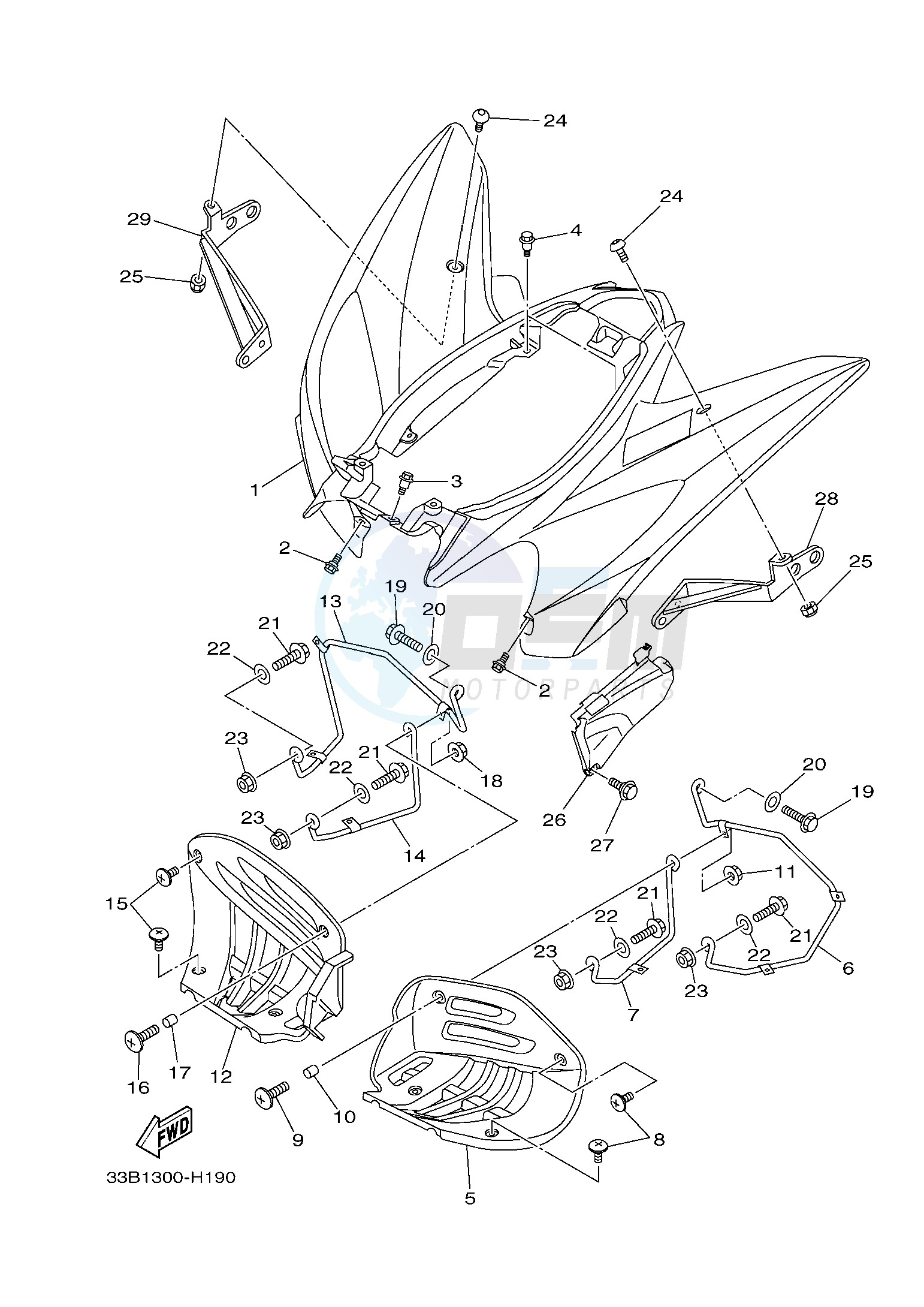 REAR FENDER blueprint