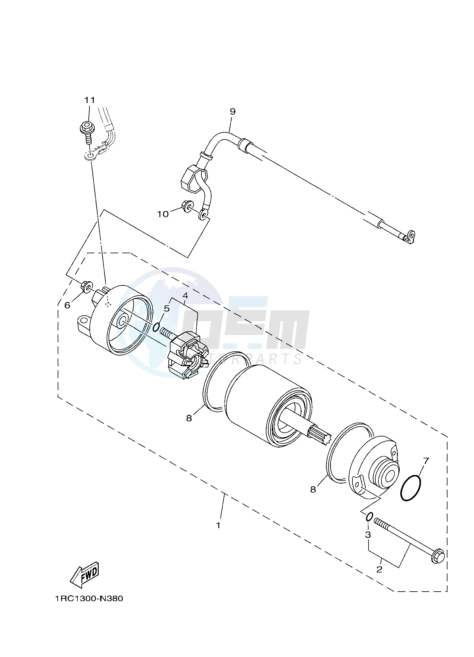 STARTING MOTOR image