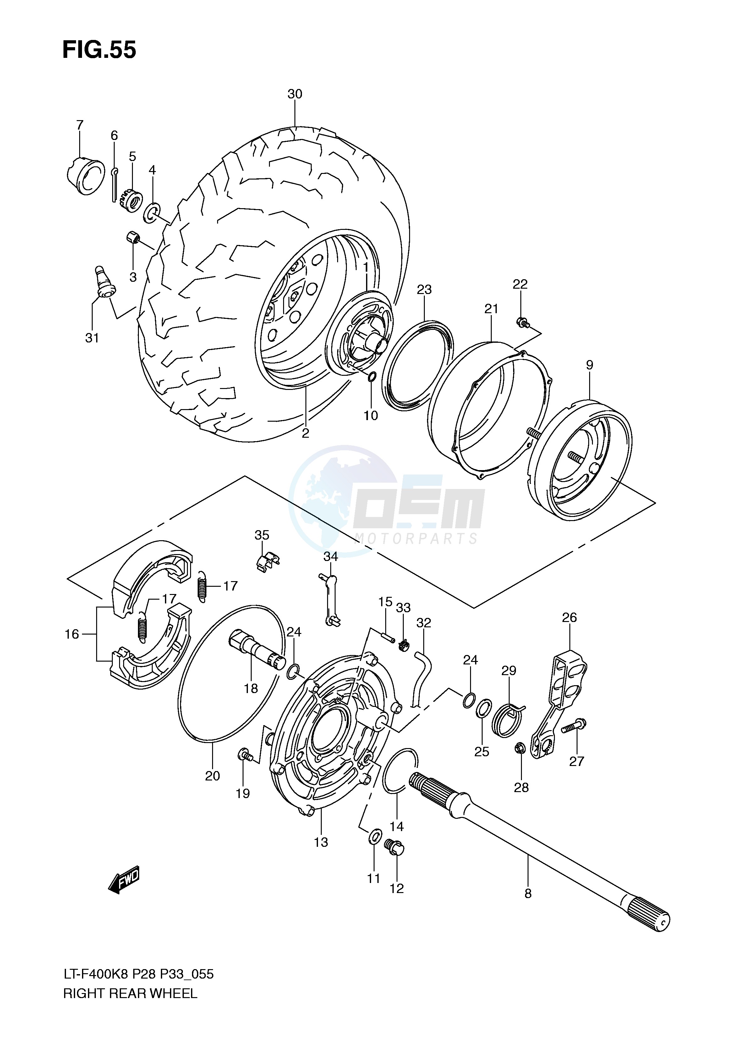 RIGHT REAR WHEEL blueprint