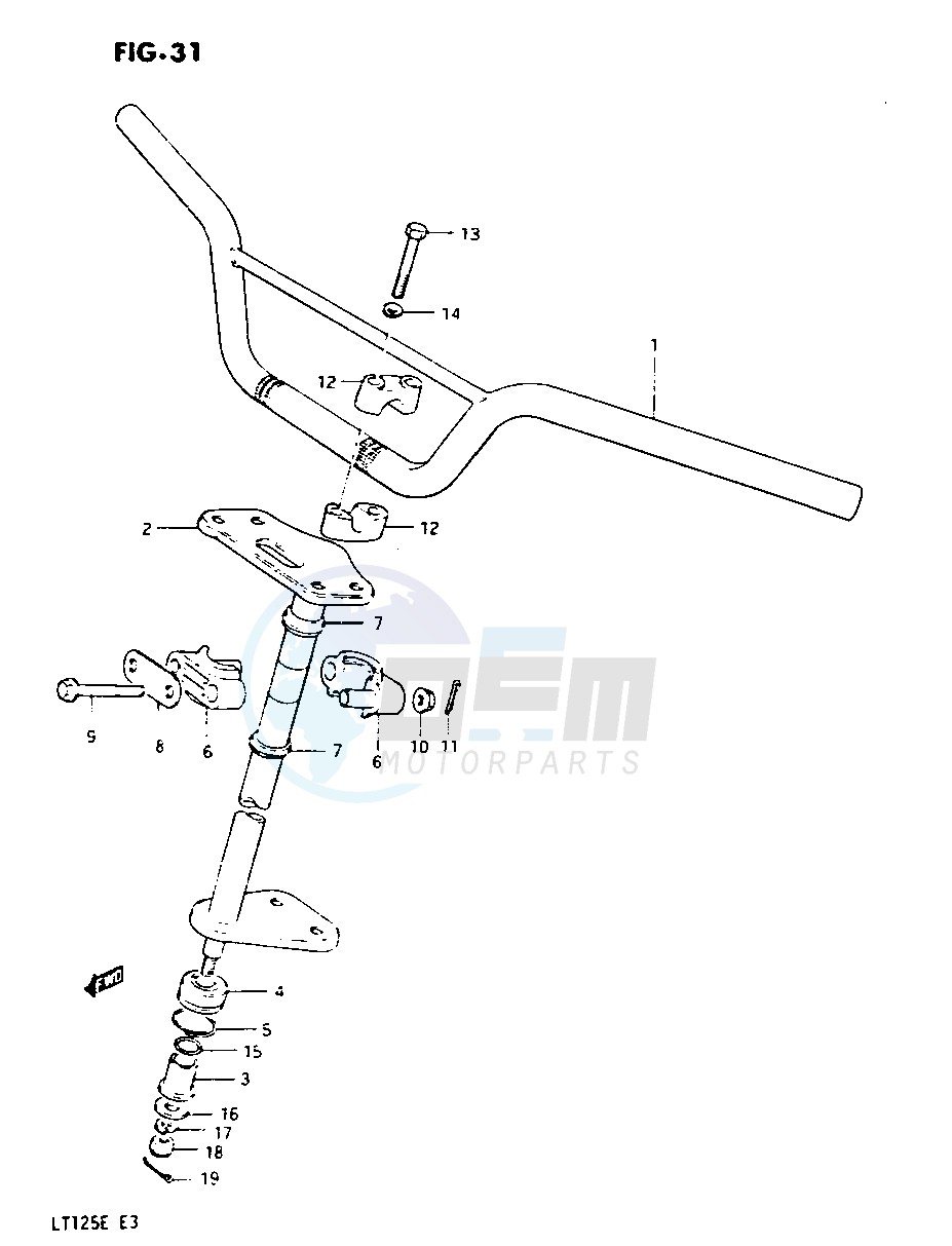 HANDLEBAR - STEERING (MODEL D) image