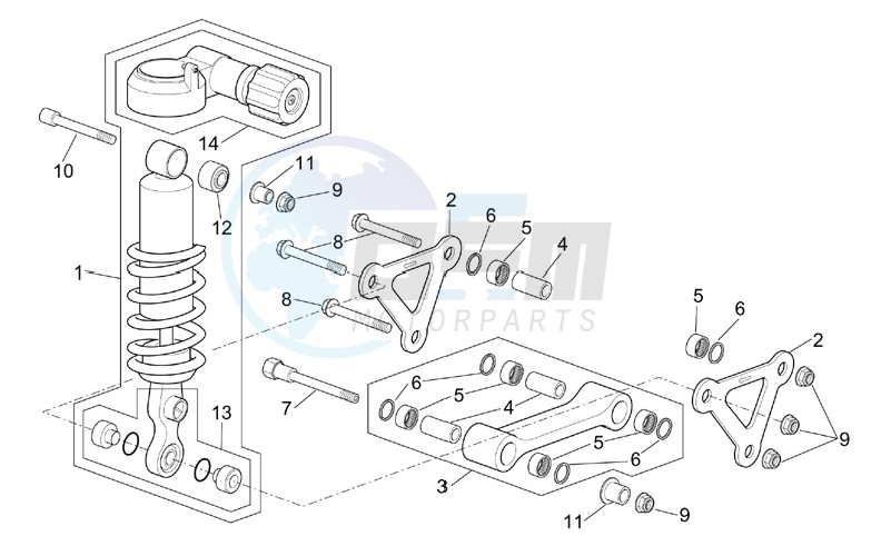 Connecting rod - Rear shock abs blueprint