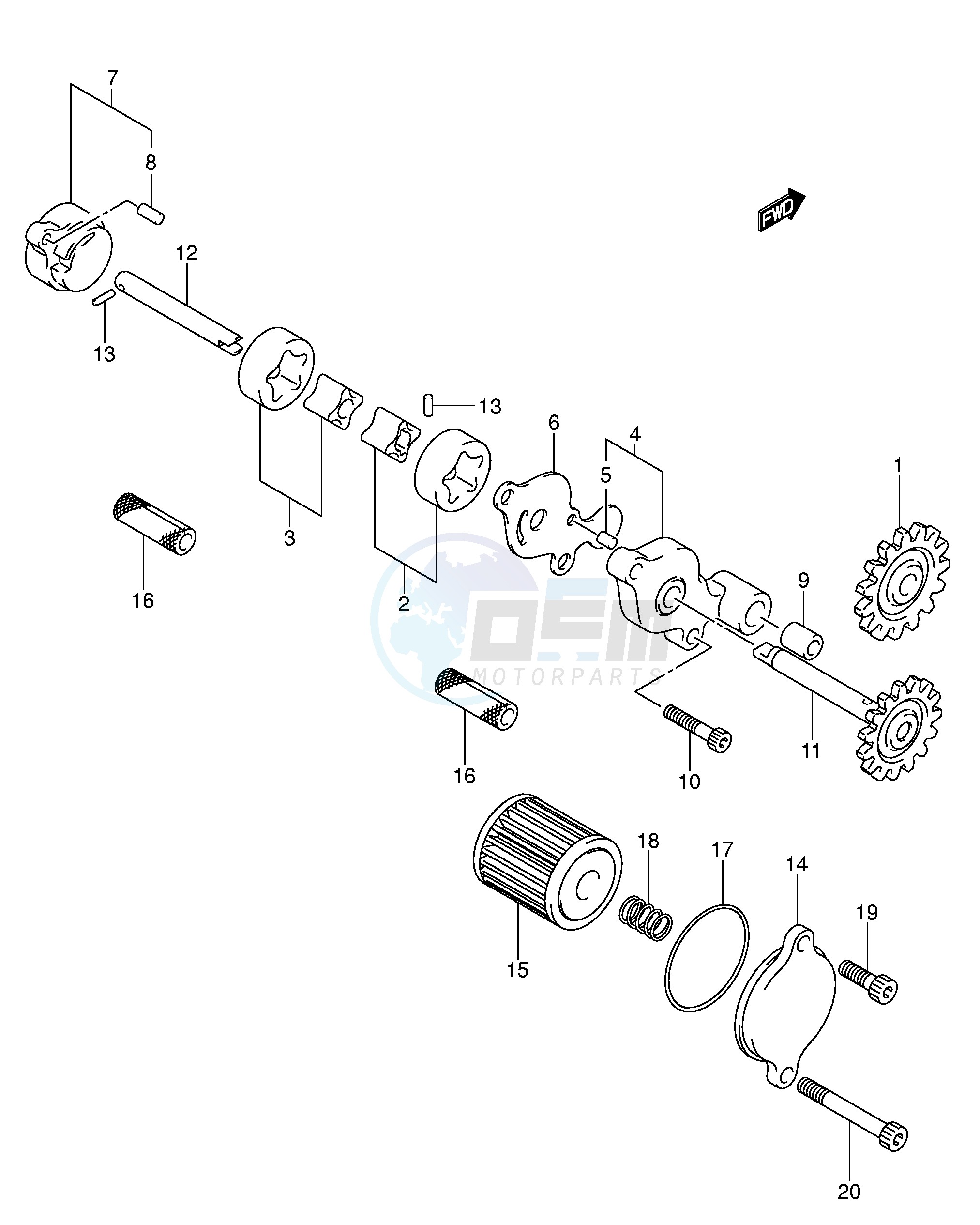 OIL PUMP OIL FILTER image