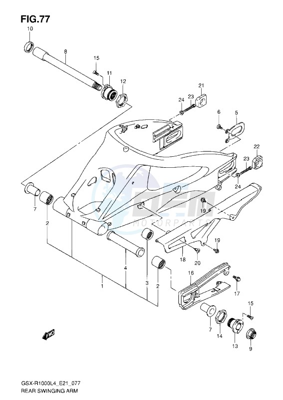 REAR SWINGING ARM L4 image