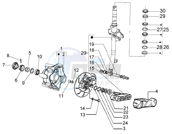 Steering column - Disc brake blueprint
