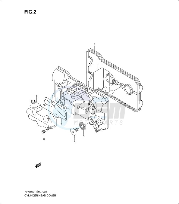 CYLINDER HEAD COVER blueprint