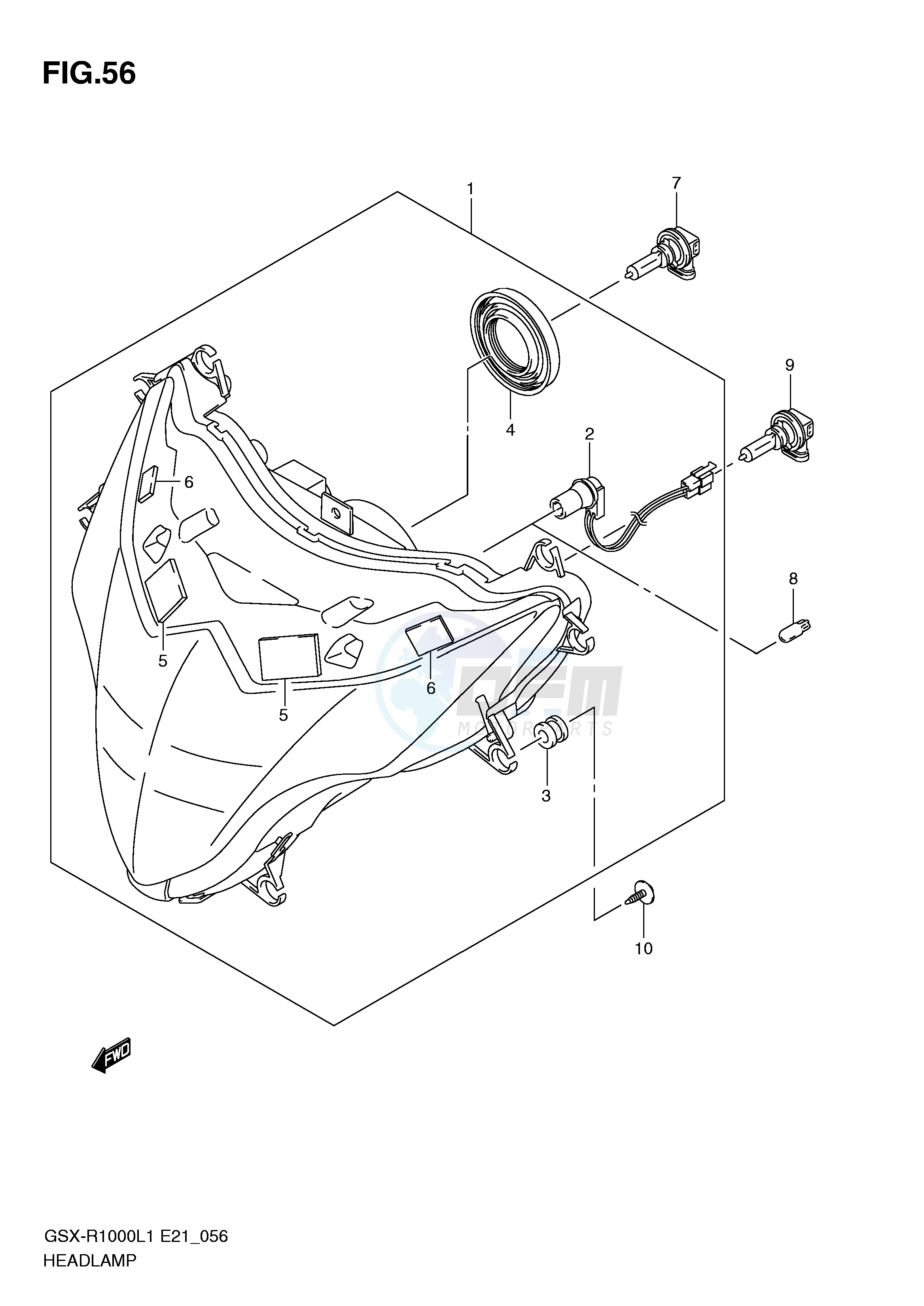 HEADLAMP (GSX-R1000L1 E21) image