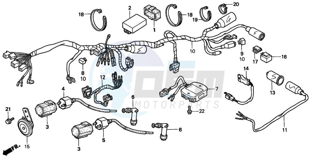 WIRE HARNESS/ IGNITION COIL blueprint