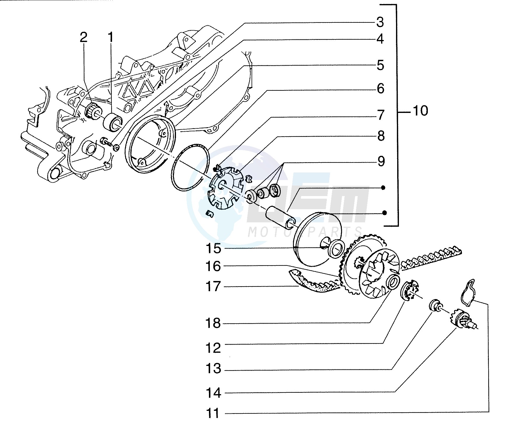 Half-pulley assy. driving image