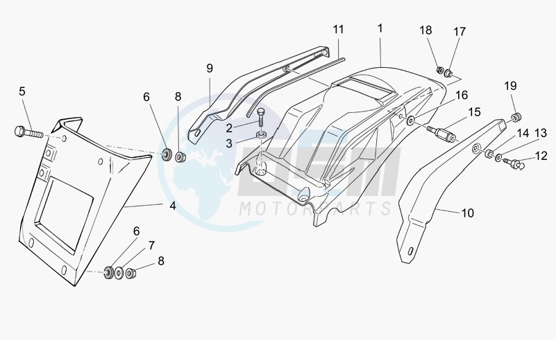 Rear body - mudguard image