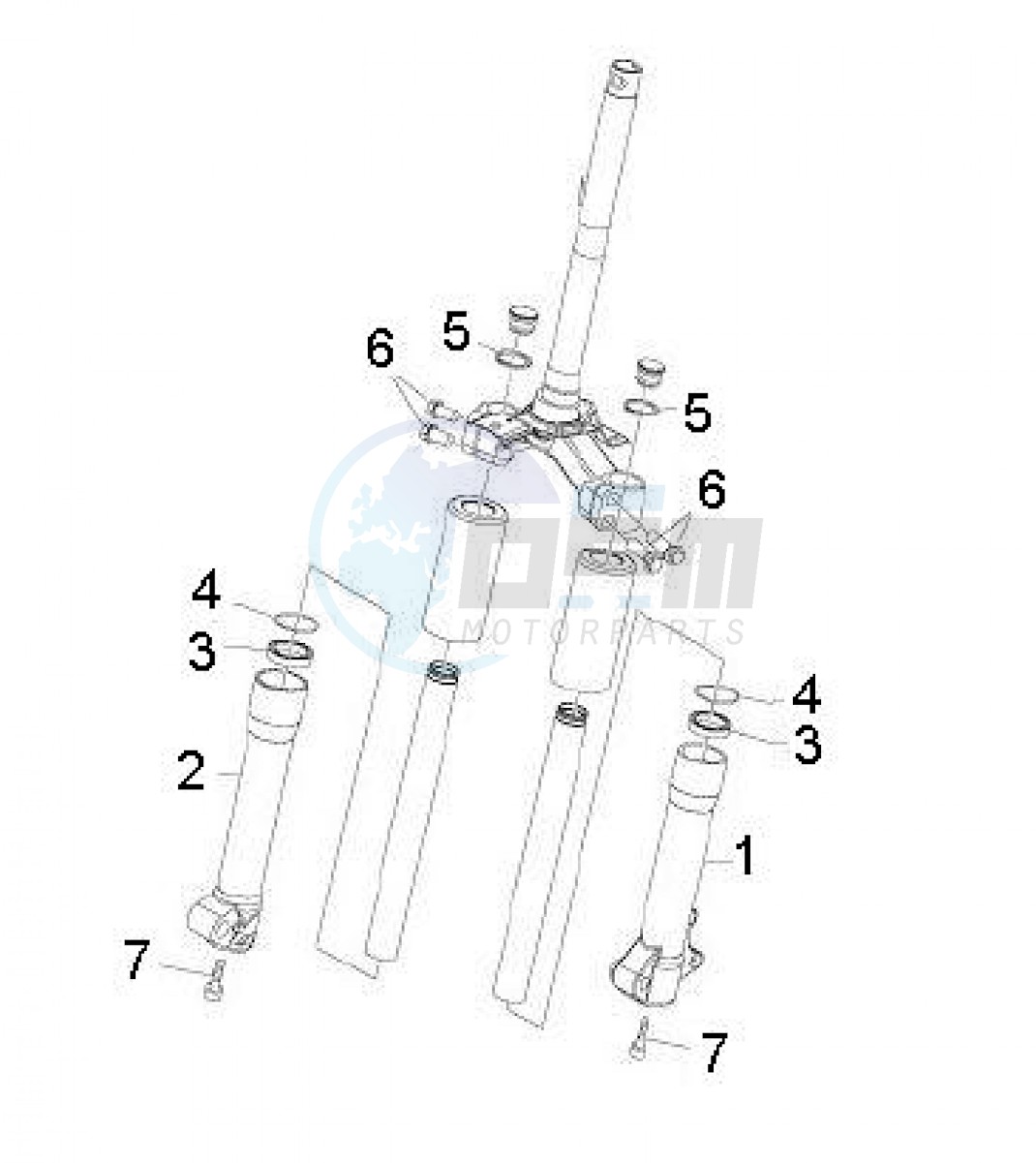 Front fork components Wuxi Top (Positions) image