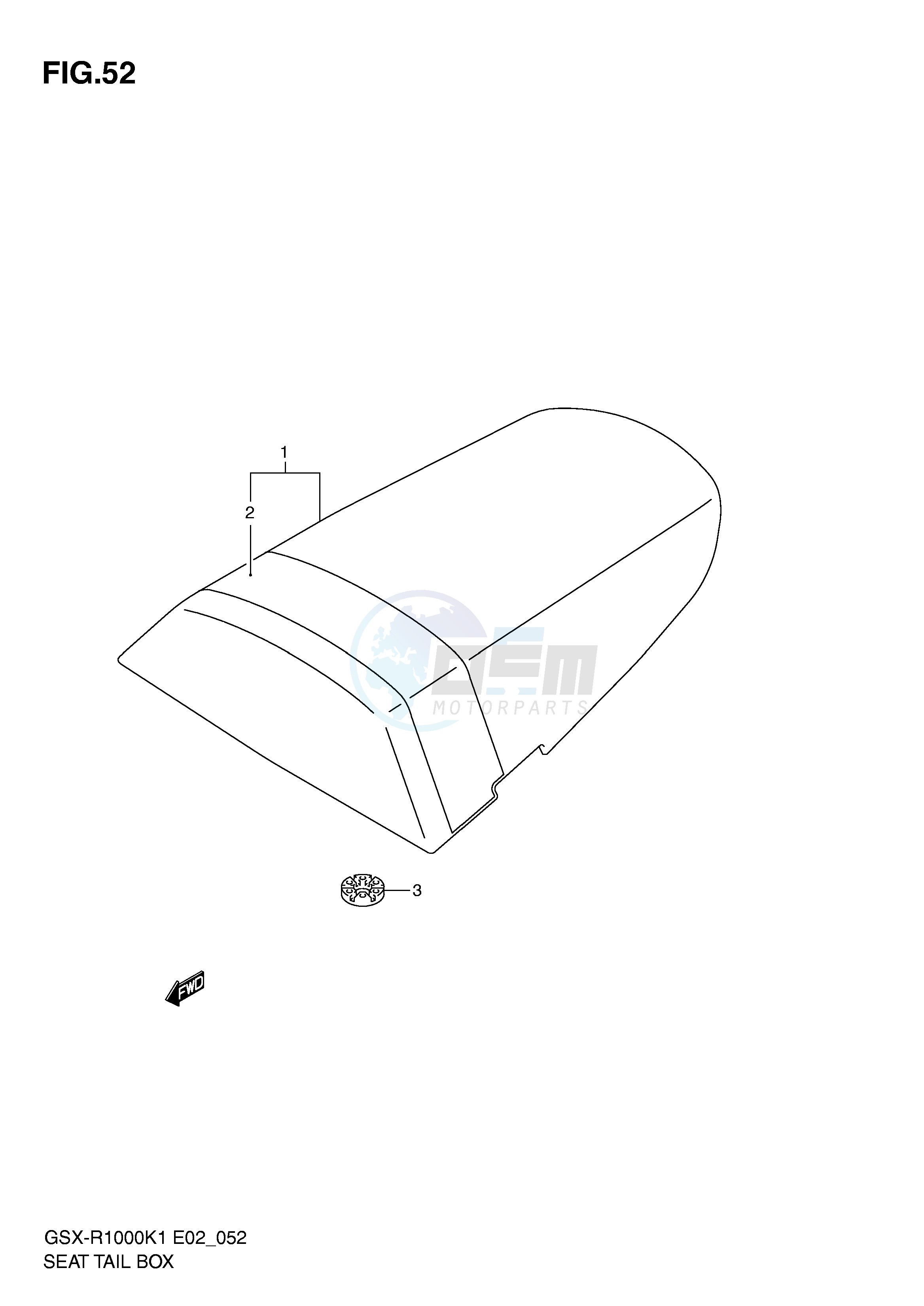 SEAT TAIL BOX (GSX-R1000K1) blueprint