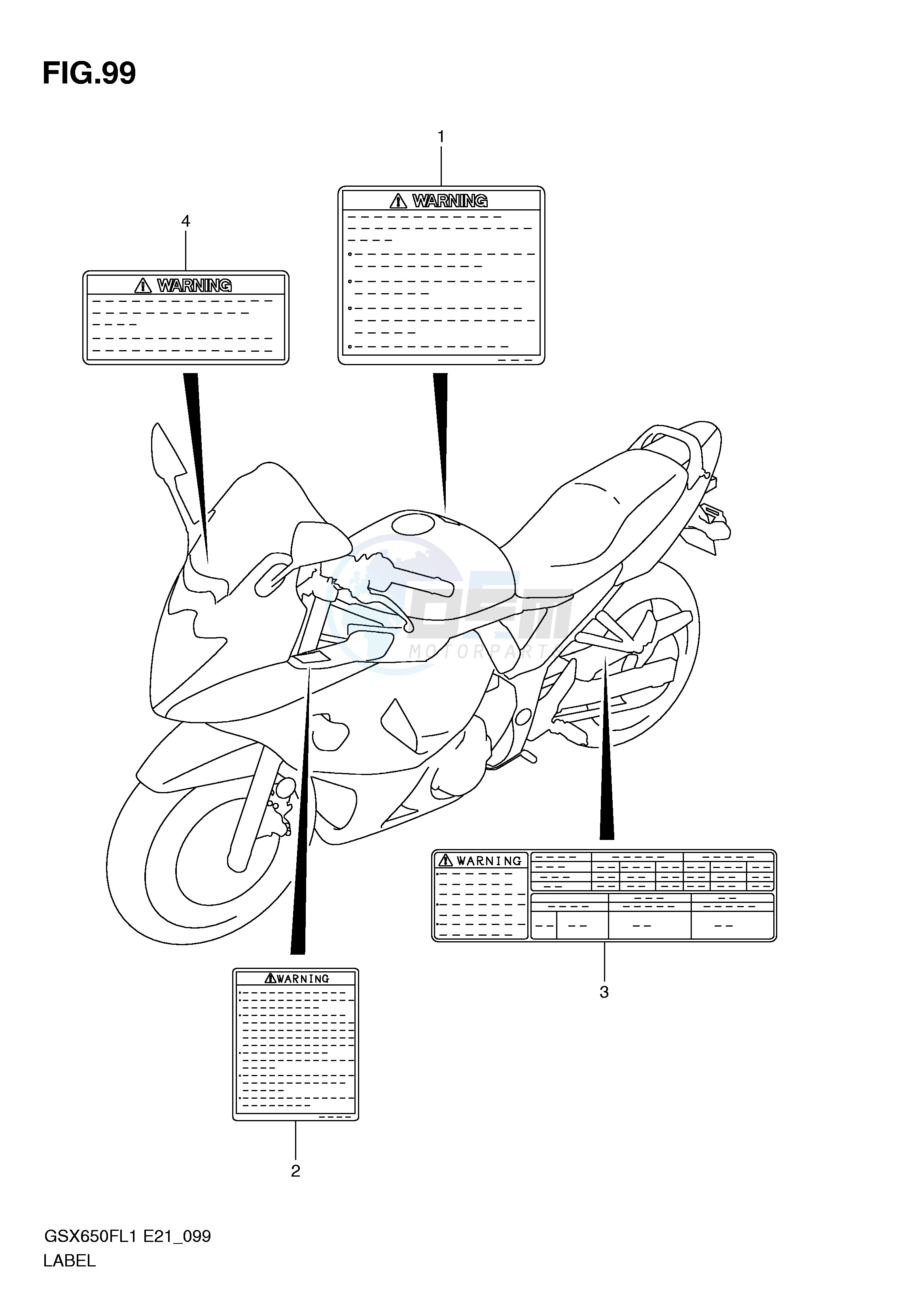 LABEL (GSX650FUL1 E21) blueprint