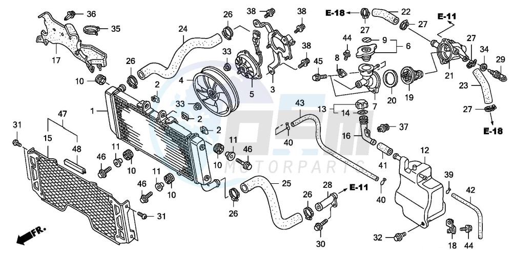 RADIATOR (CB1300/S) blueprint