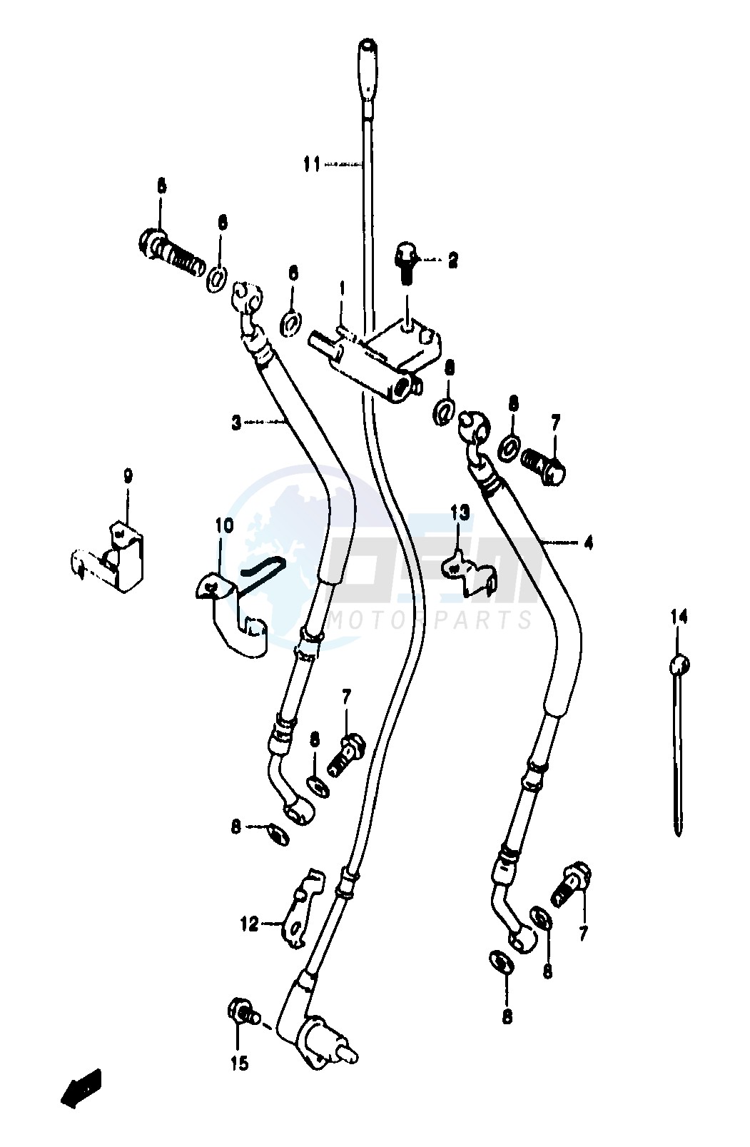 FRONT BRAKE HOSE (GSF1200SAV SAW SAX SAY) image