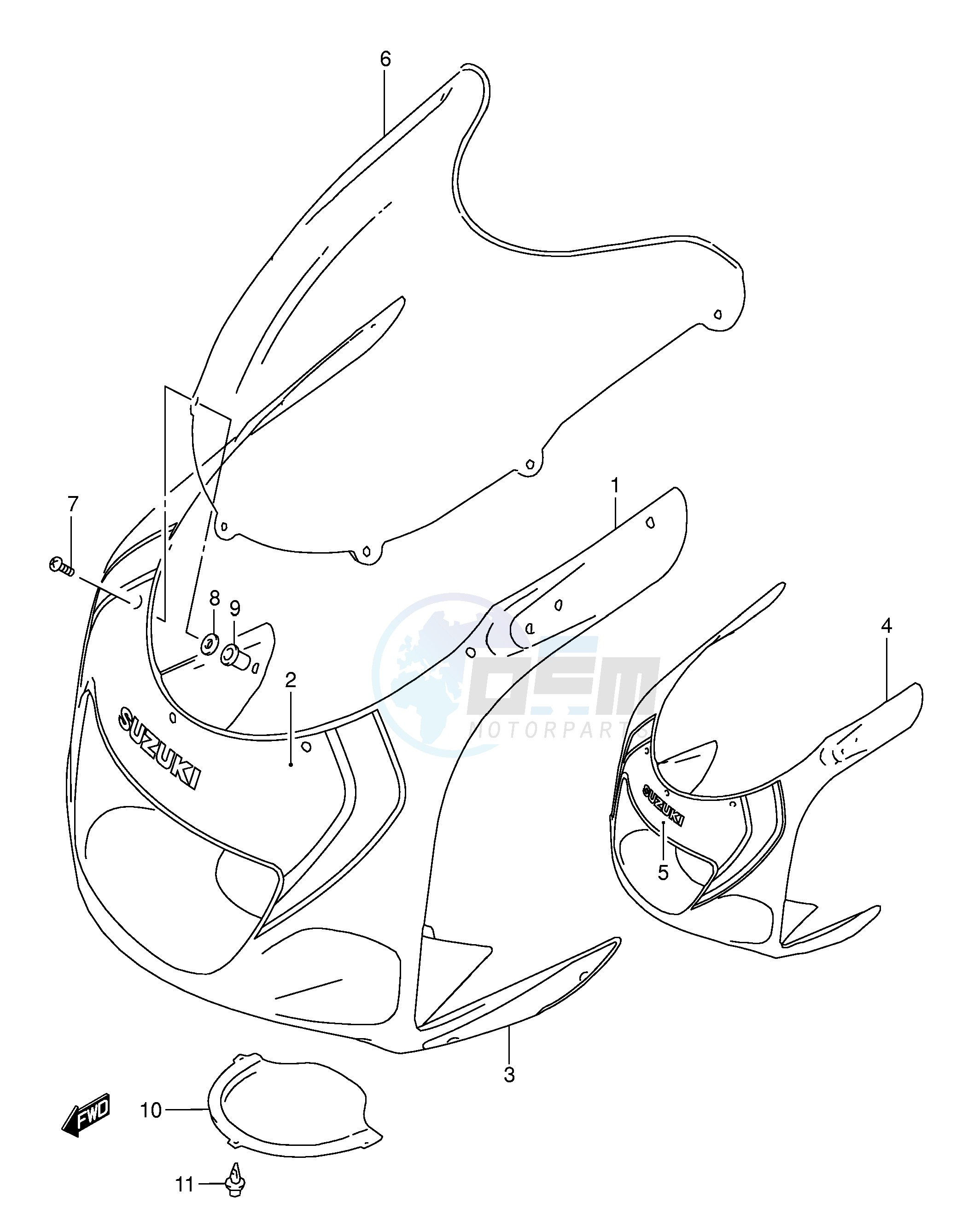 COWLING BODY (MODEL Y FOR L99,BP9,CE2) blueprint