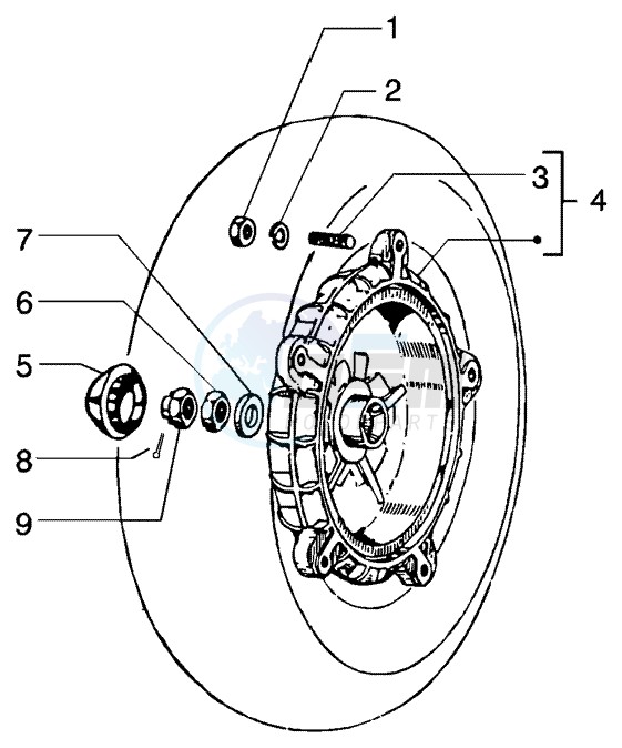Rear brake drum blueprint