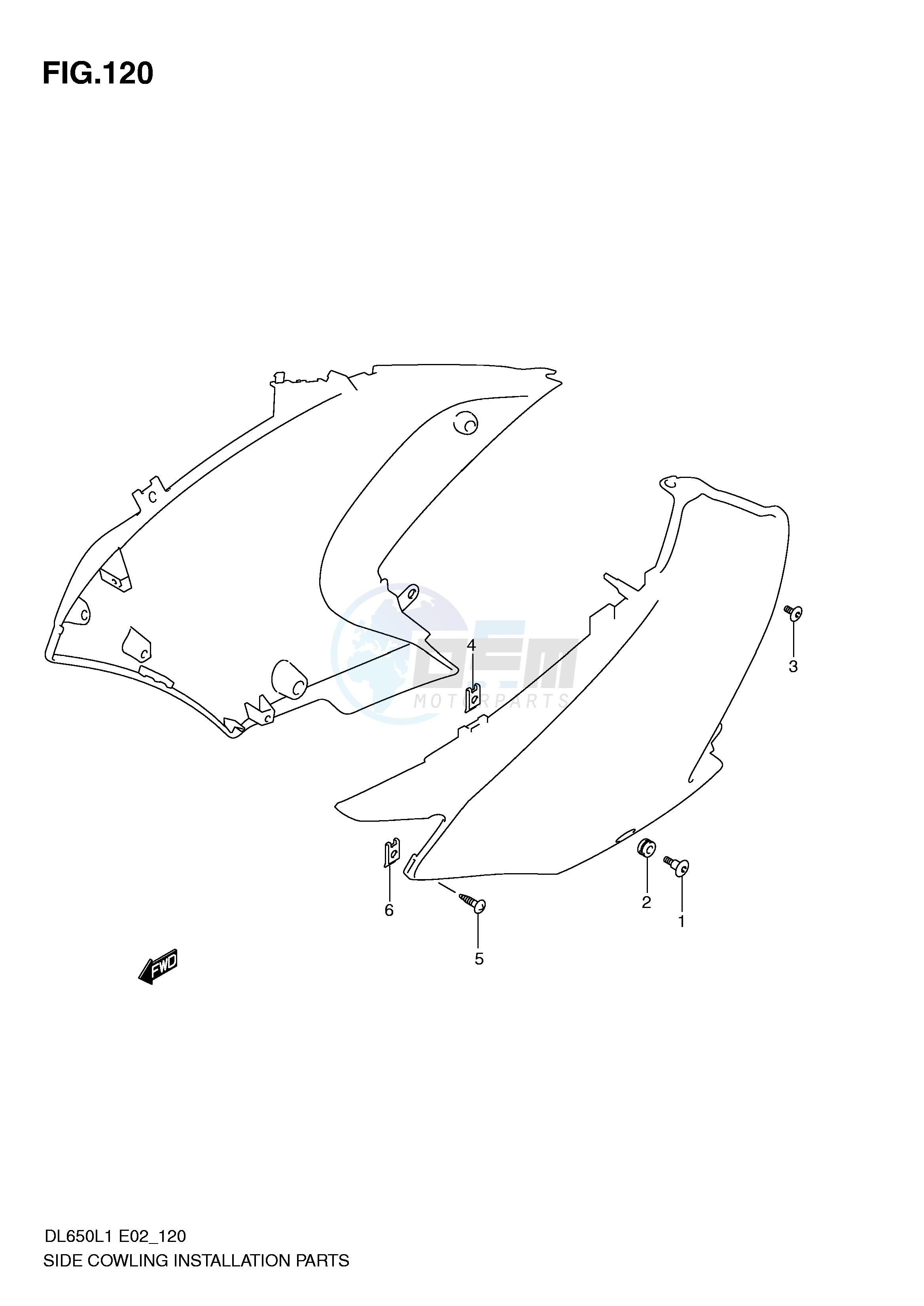 SIDE COWLING INSTALLATION PARTS image