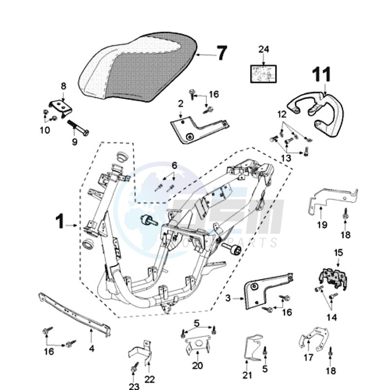 FRAME AND SADDLE image