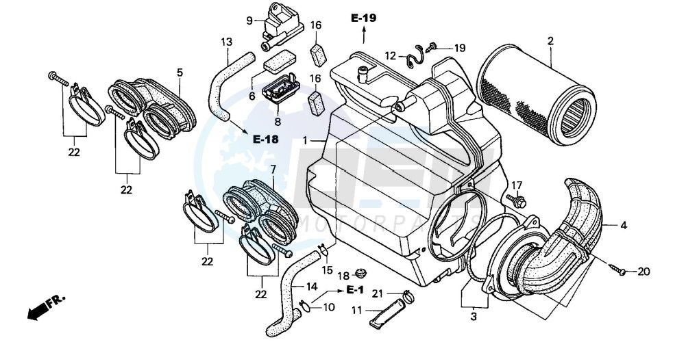 AIR CLEANER (CB600F2/F22) image