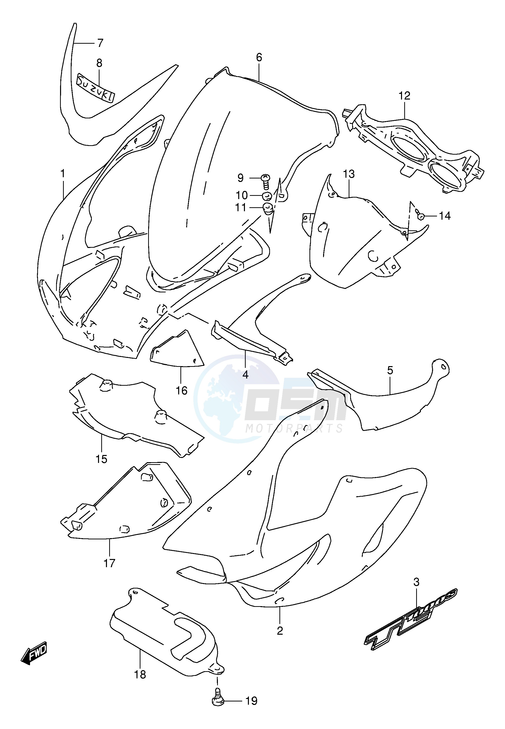 COWLING BODY (MODEL X) blueprint