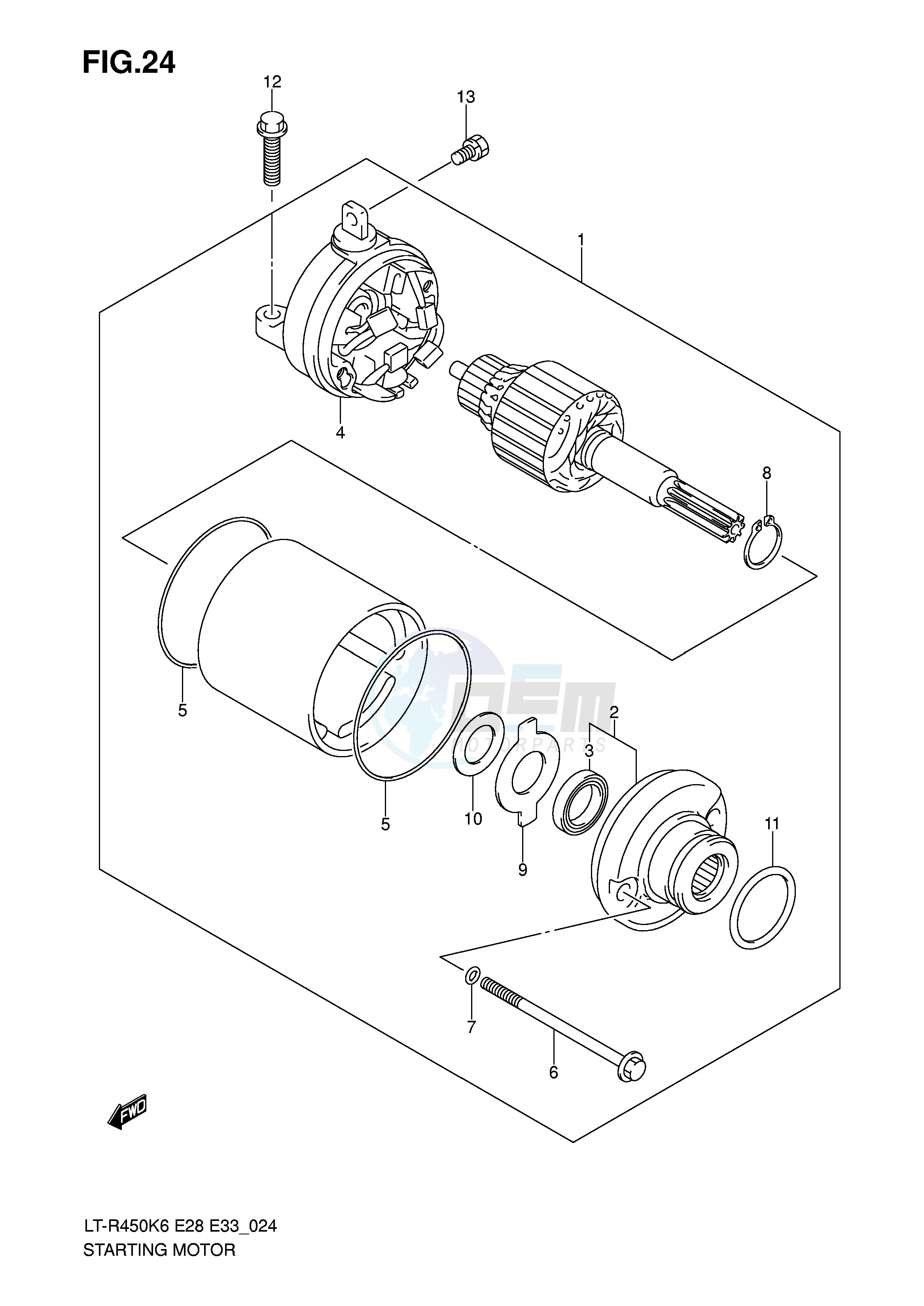 STARTING MOTOR image