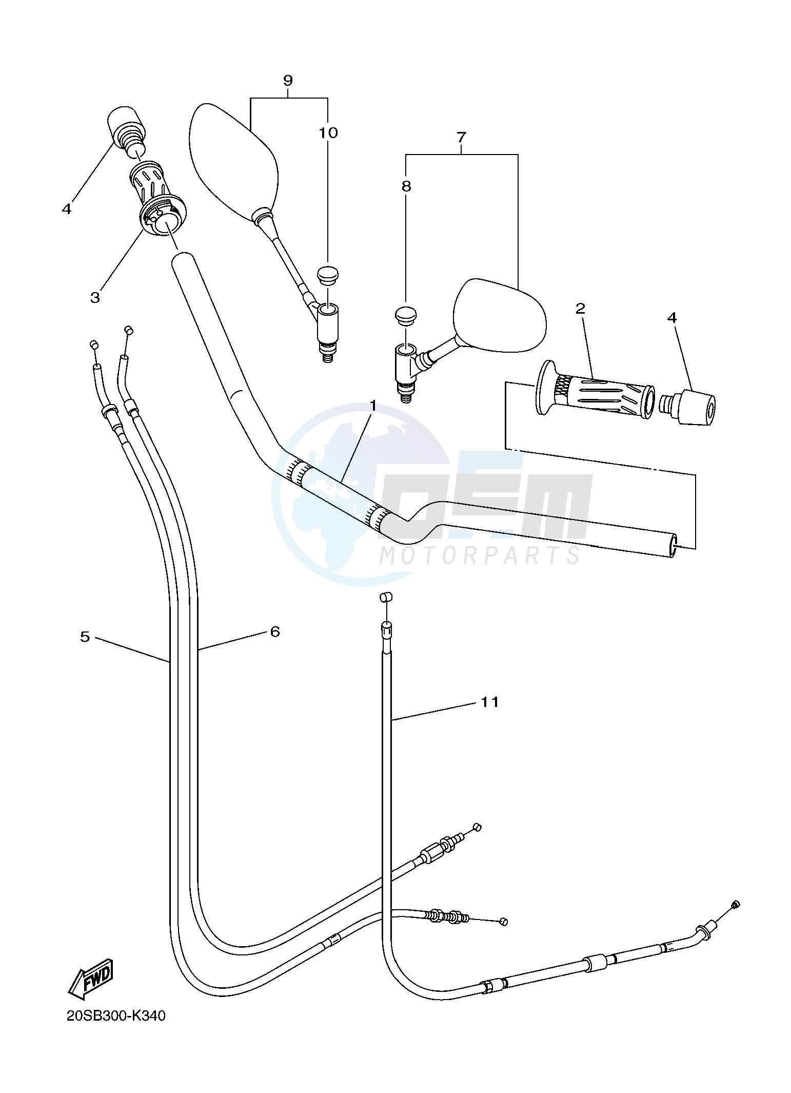 STEERING HANDLE & CABLE image