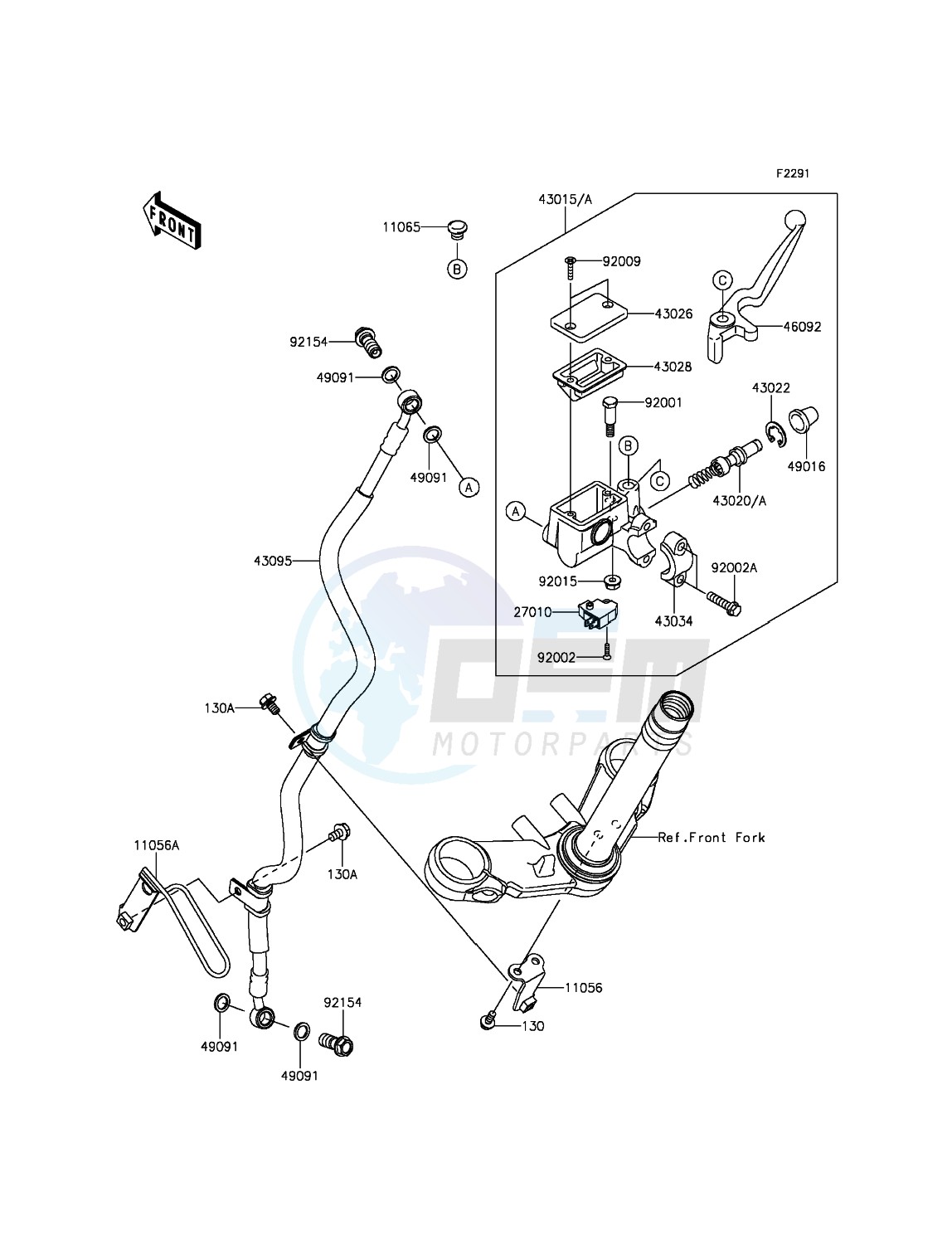 Front Master Cylinder blueprint