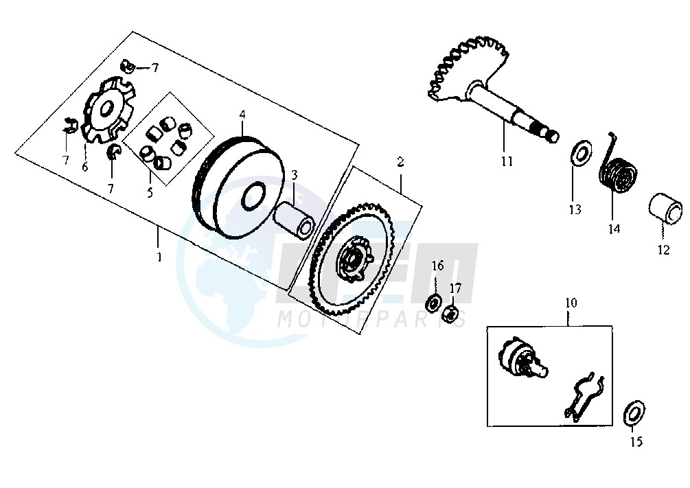 DRIVING PULLEY blueprint
