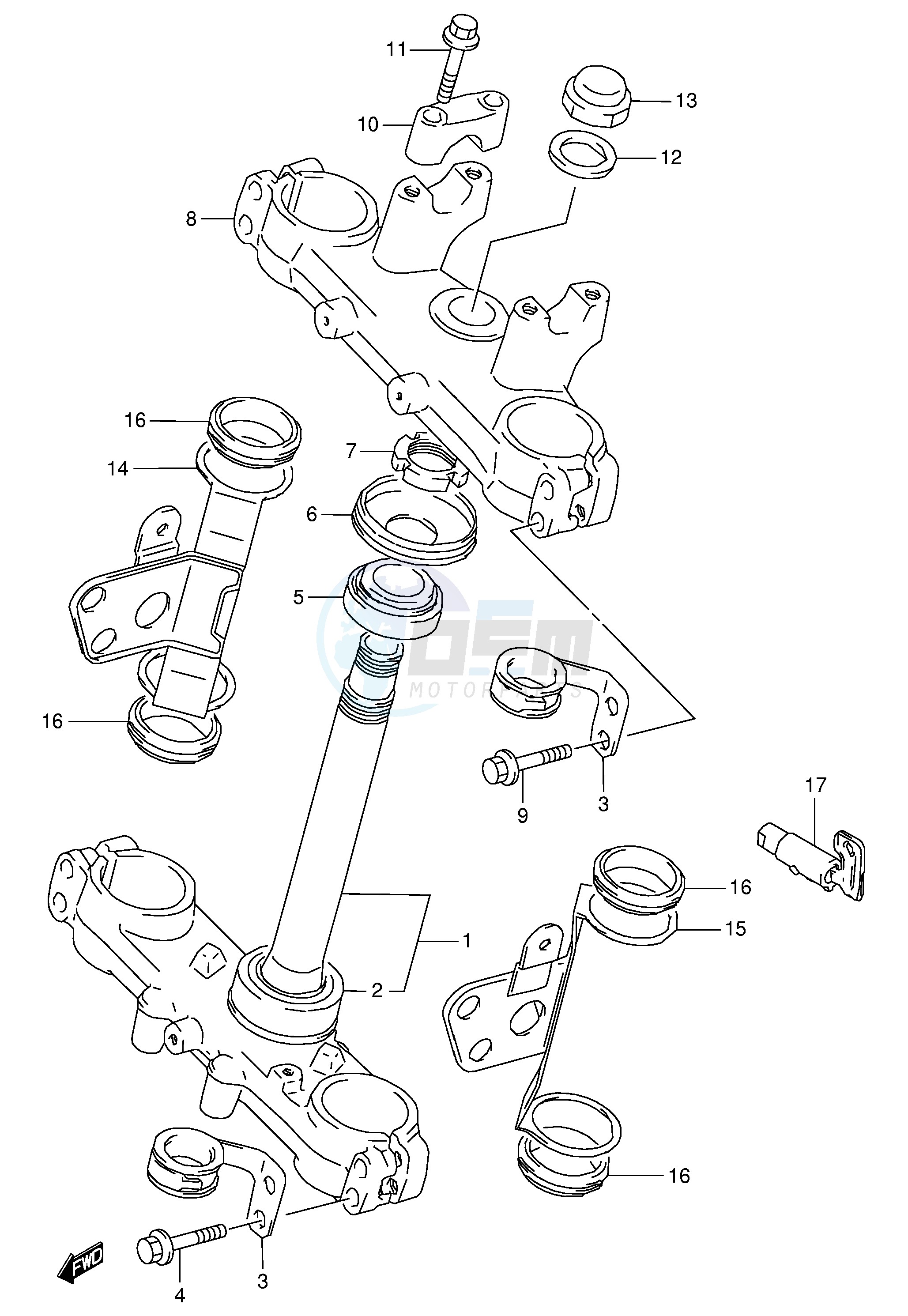 STEERING STEM (E24) image