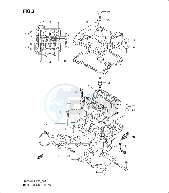 REAR CYLINDER HEAD image