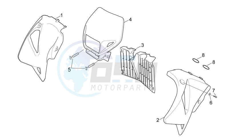 Front body II - Supermotard blueprint