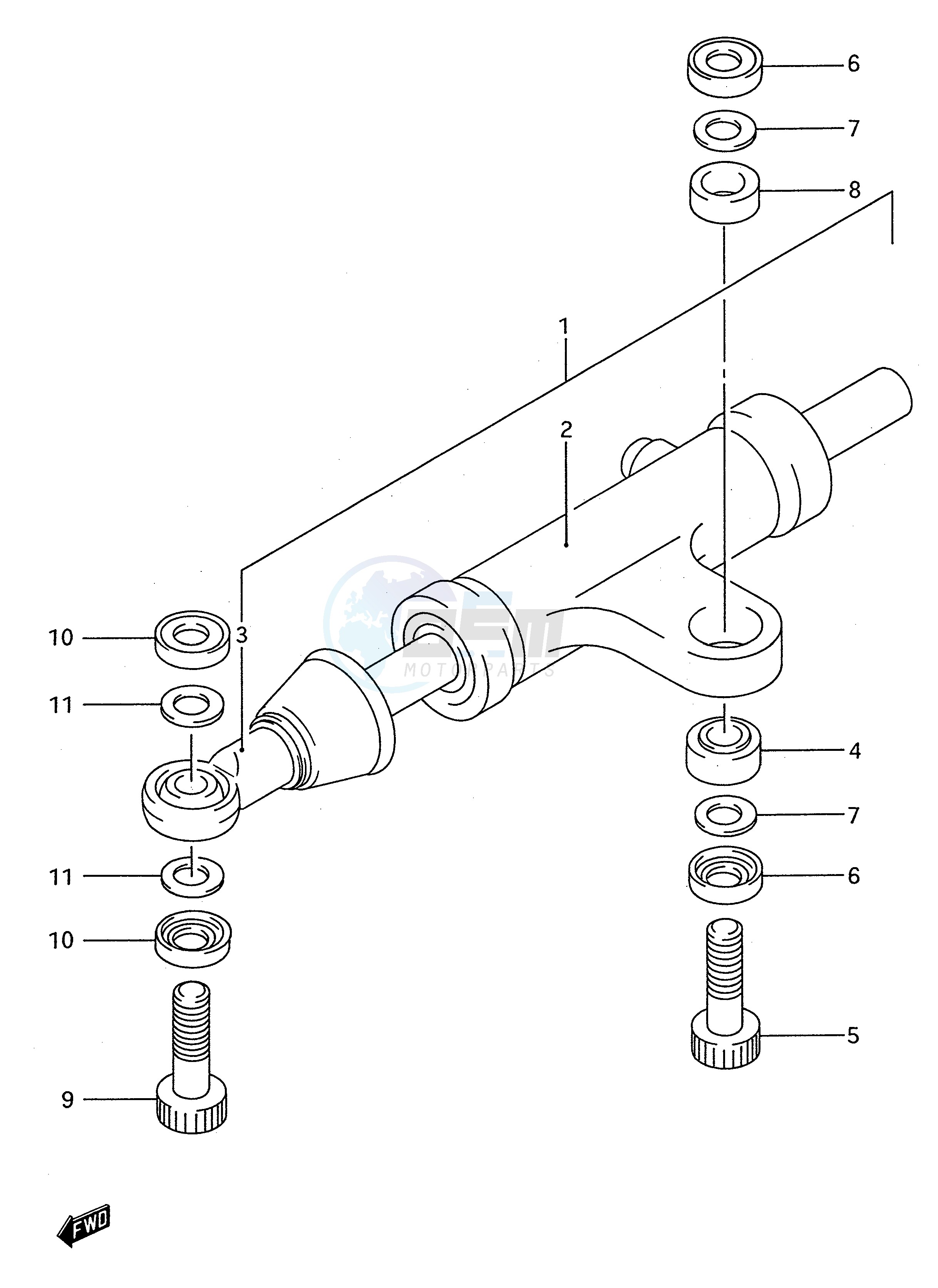 STEERING DAMPER (MODEL R S) blueprint