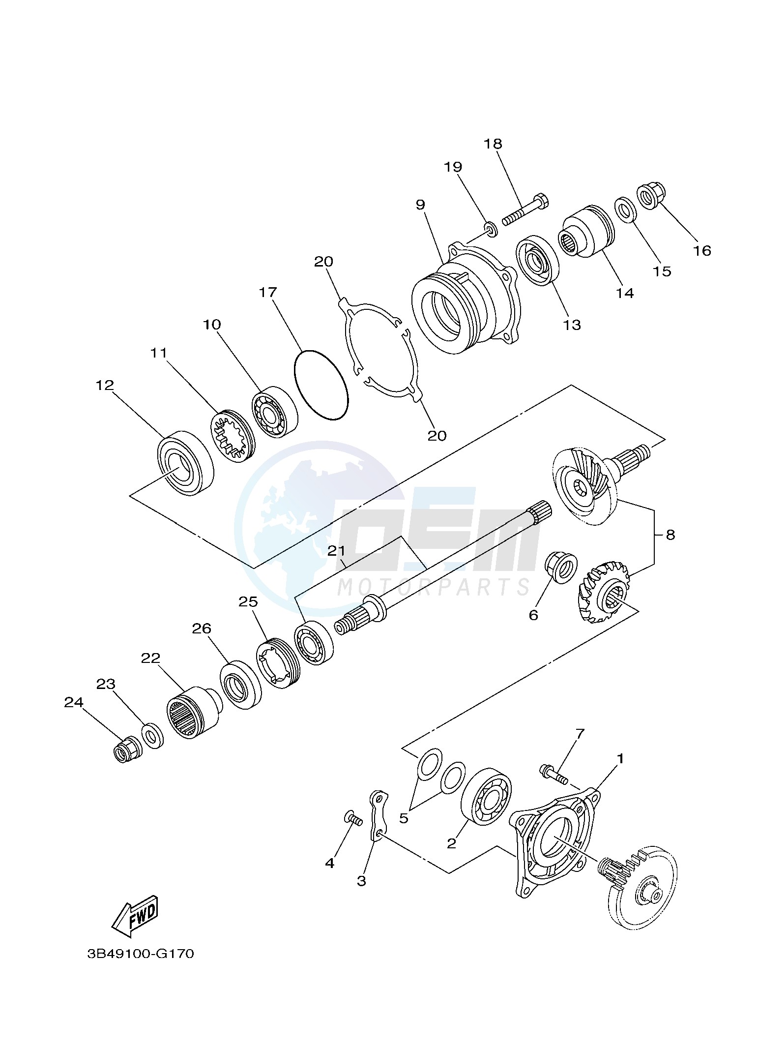 MIDDLE DRIVE GEAR blueprint