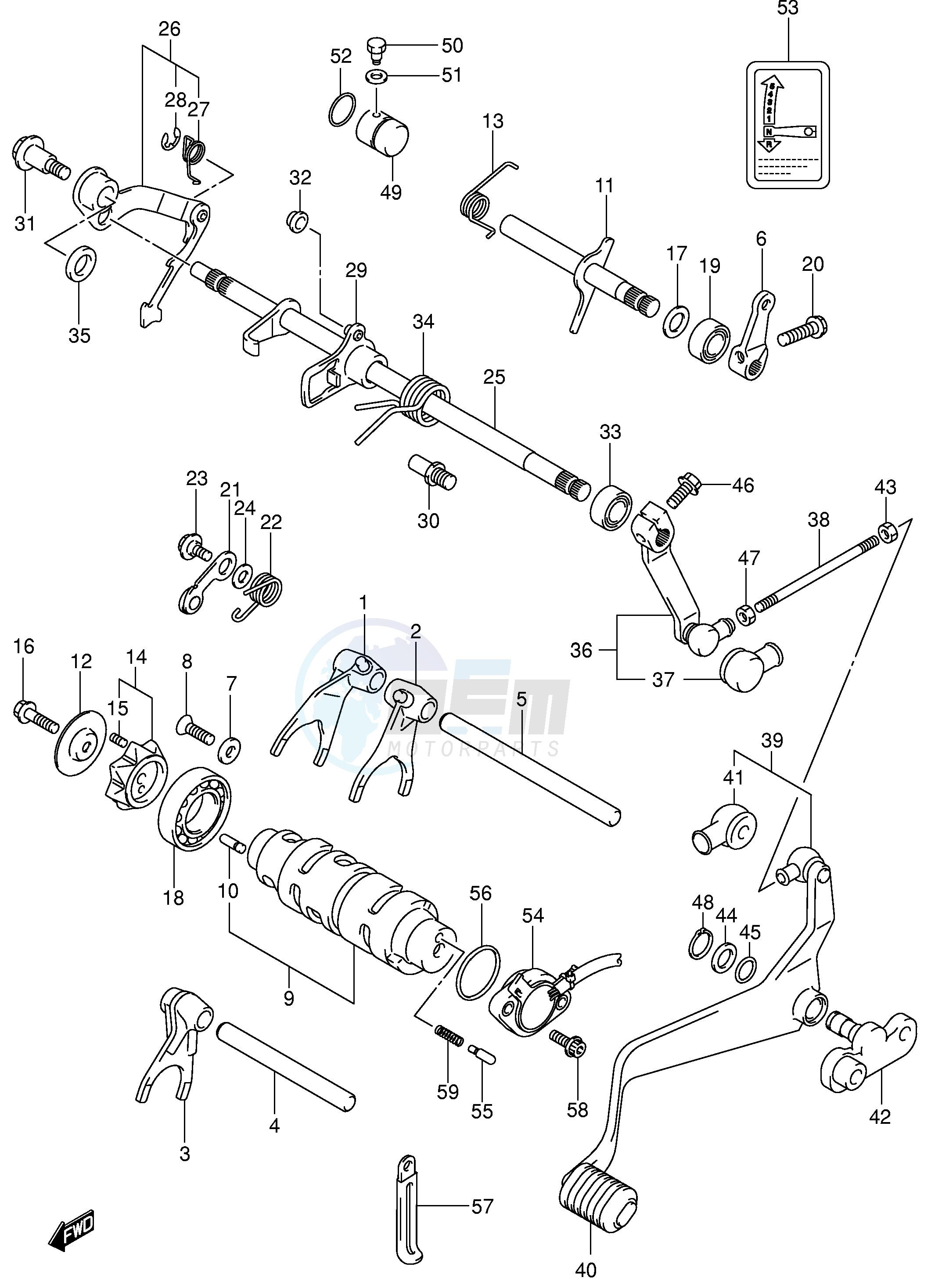 GEAR SHIFTING (MODEL K3 K4 K5 K6) image